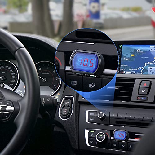 image for Frienda 4 Pieces DC 12V-24V LED Digital Car Voltmeter Vehicle Voltage 