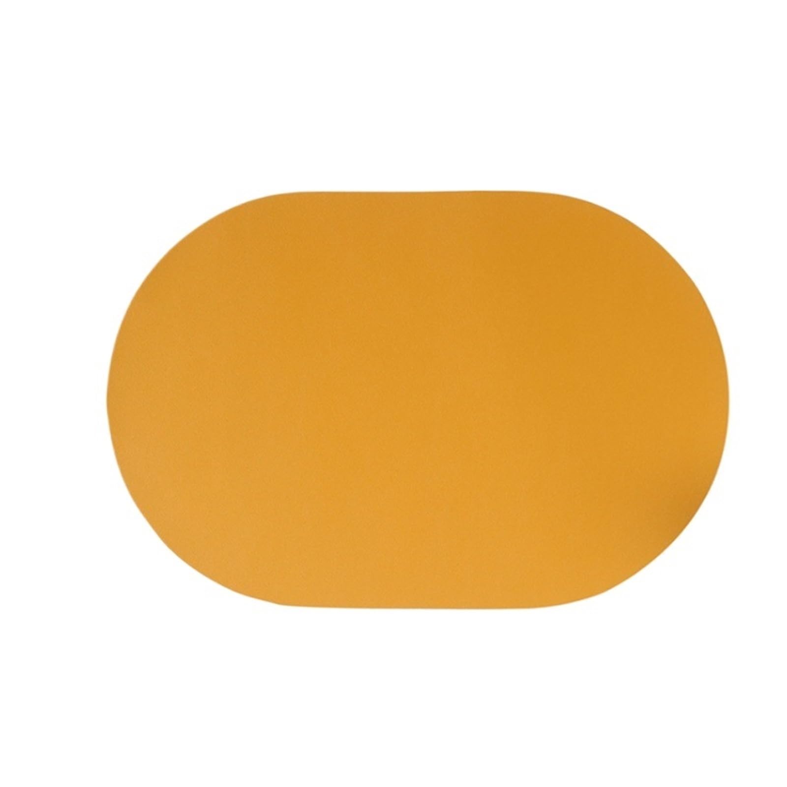 Oval Table Mats FOval Placemat Table Pad Mat For Kitchen Dining Cup Coaster Place Mats(YELLOW)