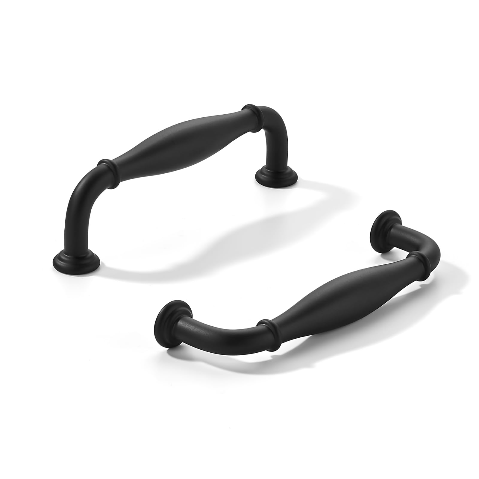 KHTUMEWARE-80374 Matte Black Cabinet Pulls CTC 4 in (102 mm) 10-Pack