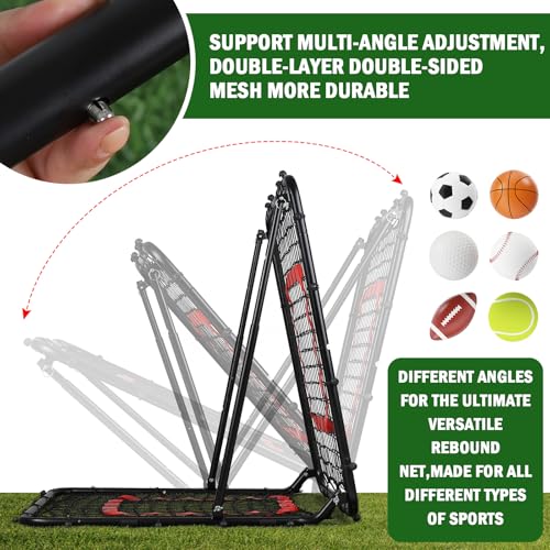 BaseGoal Baseball and Softball Rebounder Net,Baseball Rebounder,Volleyball Rebounder,Pitch Back Net,Multi-Sport Training Rebound Screen,with Pitching Target,Easy Adjustable Angles - Thumbnail 2