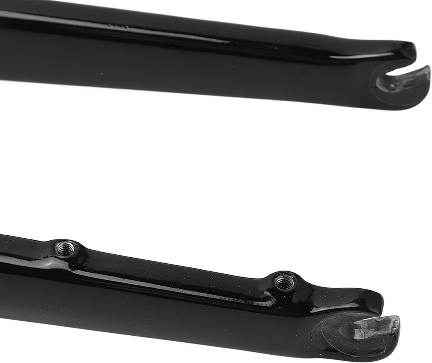 Road Bike Front Fork Carbon Fiber Bike Rigid Fork Bike Forks for Outdoor Cycling Locking Control(glossy black)