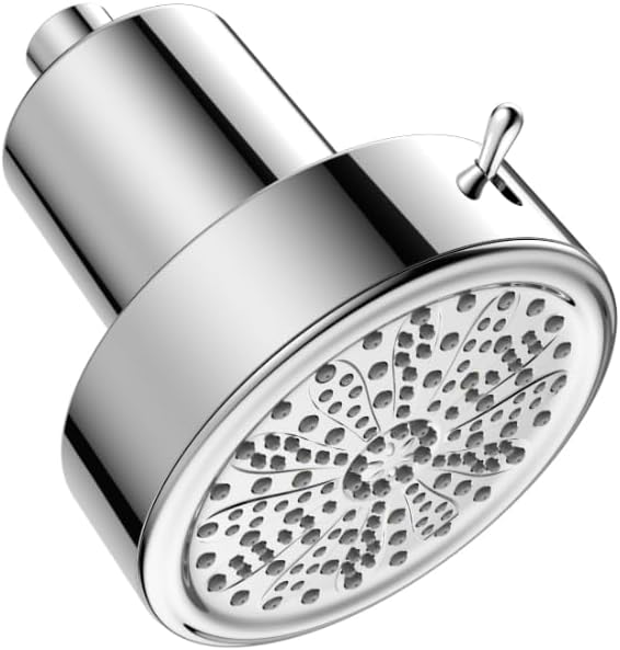 FEELSO Cabezal de ducha filtrado de alta presión, 6 ajustes, cabezal de ducha de baño con filtro para agua dura, elimina cloro y metales pesados