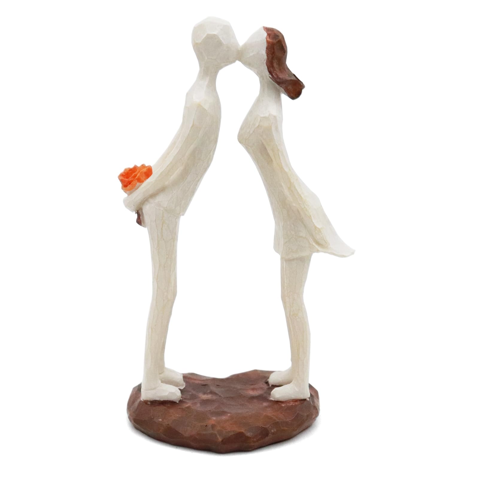 Irayin Estatua de Pareja Besándose, Decoración de Escultura Moderna, Figuras Decorativas Modernas Salon, Estatua Abstracta de Resina, Decoración de Figura para Salón, Escritorio, Oficina