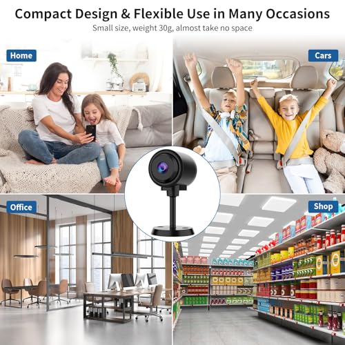 Image of VSTARCAM Tiny Camera for Home Security 1Pcs, 2.4GHz WiFi Portable Battery Operated with IR Night Vision, Human Detection, 136 Wide Angle, Baby Monitor Small Motion Activated Camera