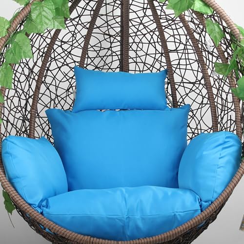Cuscini impermeabili per sedia a uovo, spessi, per interni ed esterni, da appendere, in rattan, con poggiatesta di ricambio