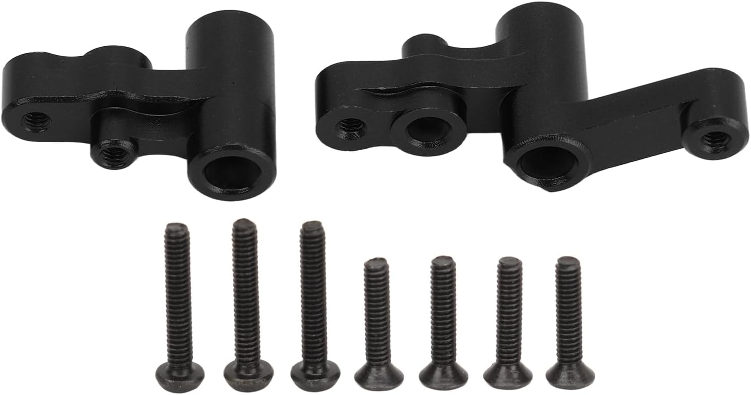 RC Steering Drive Unit Upgrade Aluminum Alloy Spare Parts for MJX 14210 14209 1/14 Remote Control Vehicle, RC Car Steering Unit, Enhanced Durability and Precision Control with 2.4G (Black)