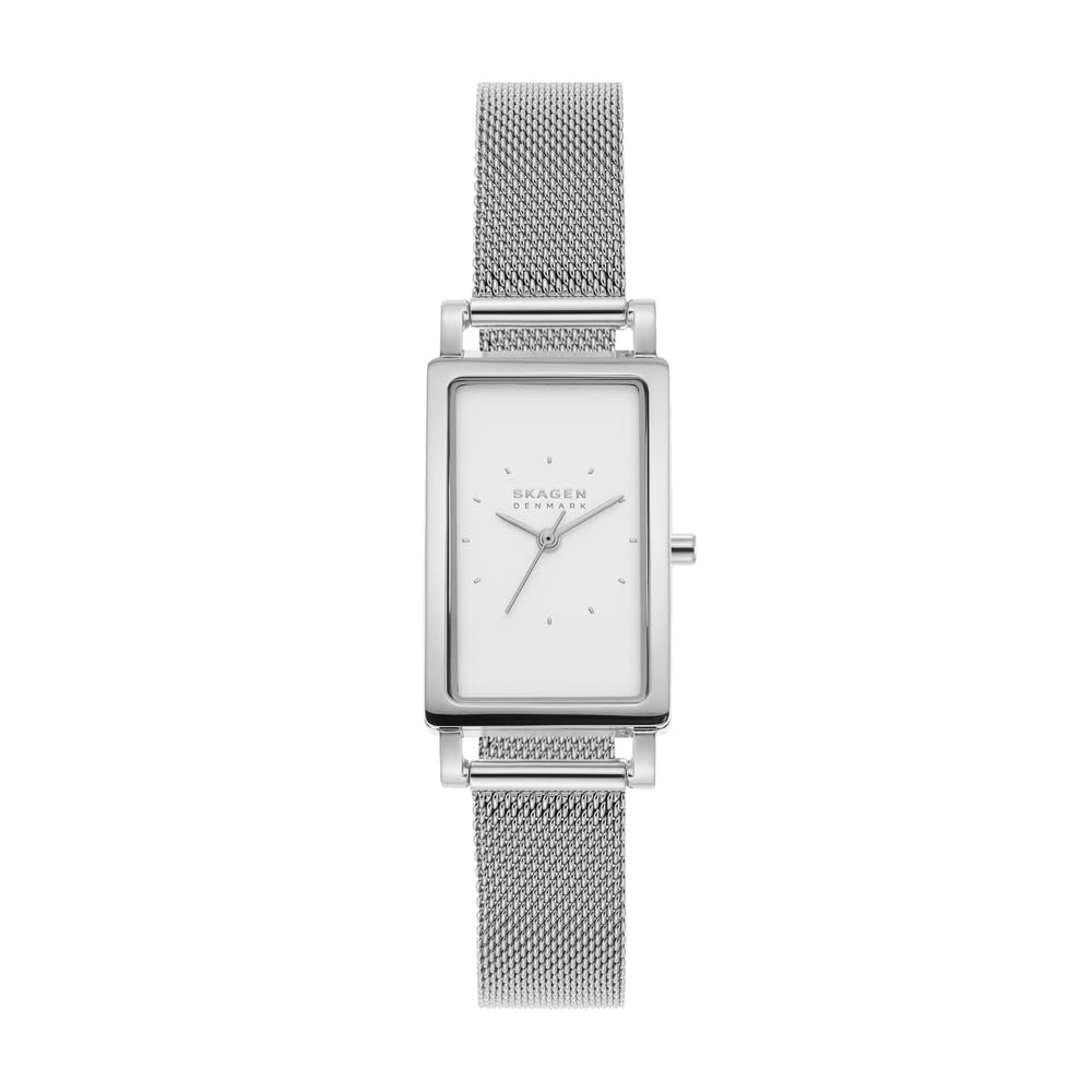 Skagen Hagen Watch for Women, Quartz Three Hand Movement with Stainless Steel or Leather Strap