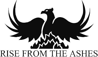 Rise from The Ashes Phoenix 6" Vinyl Sticker Car Decal (6" Black)