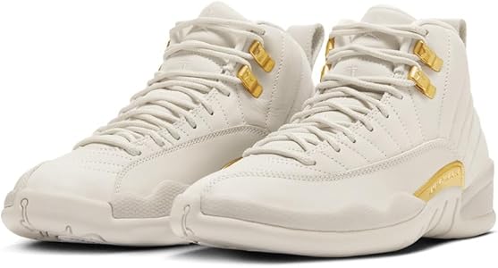 Amazon.com | Phantom/Metallic Gold/White Jordan 12 Retro Sneaker