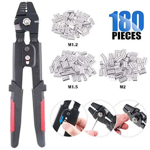 Glarks Up To 2.2mm Wire Rope Crimping Tool Wire Rope Swager Crimper Fishing