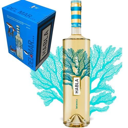 Habla del Mar - Vino Blanco Submarino | Fermentado a 15m de profundidad | Aromas marinos únicos | Mezcla de uvas atlánticas | Crianza sobre lías | 10,5% vol | Pack 6 Botellas 75cl