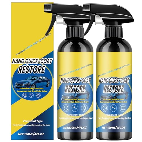 2 Pcs Nano Quick Coat Restore Quick Effect Coating Agent Nano Car Coating Agent Spray for Car Polish 2026 New Cars Scratch Remover for Automobile Shine & High Protection Glazing