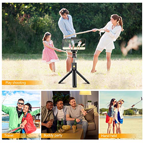 Bluetooth Selfie Stick Stativ, Gritin 3 in 1 Erweiterbar Selfie-Stange Stab mit Kabelloser Fernbedienung, Tragbar… – Bild 8