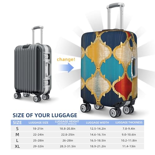 Luggage Cover Washable Elastic Suitcase Covers stripe stitching Travel Baggage Cover Fashion Anti-scratch Suitcase Protector Decoraitve Covers Fits 18-32 Inch Luggages Large2