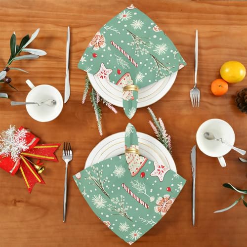 Servilletas de Tela Navideñas Set de 6 Multicolor 20x20 in miniatura 5