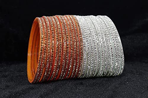 Image of NMII Glass with Plain and Glossy Finished Bangle Set For Women and Girls