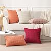 NIULAA Beige Cushion Covers 45 X 45 Striped Corduroy Cushion Cover