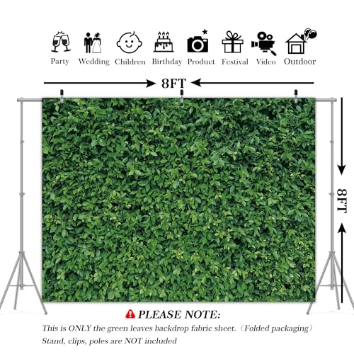 Tela de fondo verde con hojas para fotografía 8'x8' miniatura 3