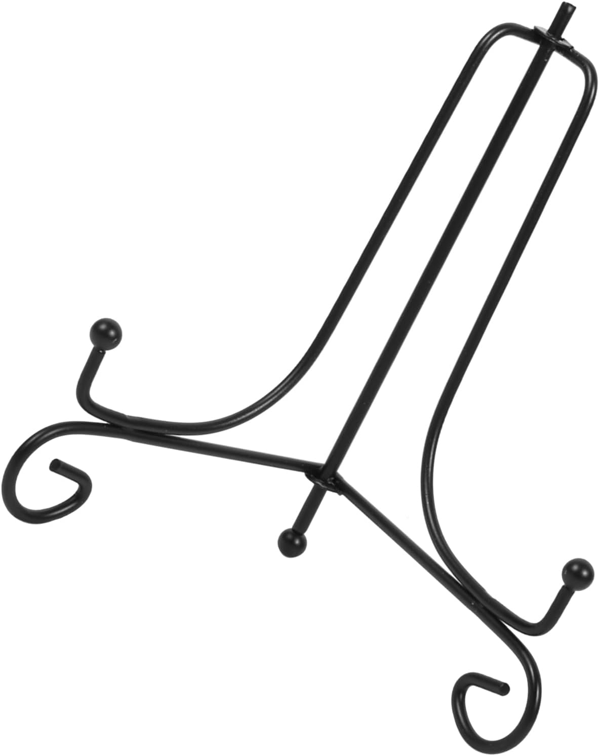 Yctze 1 Piece Iron Easel Large Artwork Display Stand - Ideal for Plate, Picture Frame, Book, Classic Black Design (metal 2)