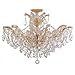 Crystorama 4439-GD-CL-S Crystal Six Light Chandeliers from Maria Theresa collection in Gold, Champ, Gld Leaffinish,