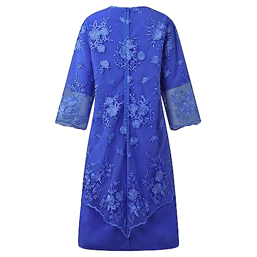 HGps8w 2 Piece Mother of The Bride Dress Suits with Embroidery Lace Cape Elegant Knee Lenght Formal Wedding Guest Dresses3