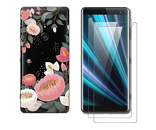 NOVAGO Compatible avec Sony Xperia XZ3-Pack 3 en 1 Coque Souple et Solide Transparente + 2 Films...