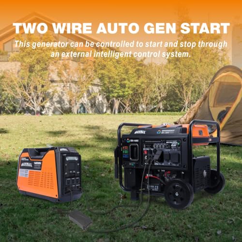 Image of GENMAX 10500 Peak Watt Tri Fuel Open Frame Inverter Generator,with ATS,CO Sensor,digital display and 50A,Ideal for Home backup,contruction site and RV Camping (GM10500XiT)