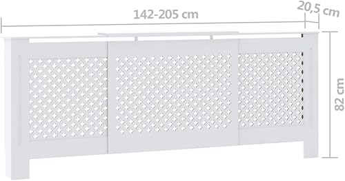 Miniatura 173 de 2 piezas de MDF para el hogar, calentador de sala de estar, soporte lateral para calefacción, cubierta de radiador, estante de gabinete de