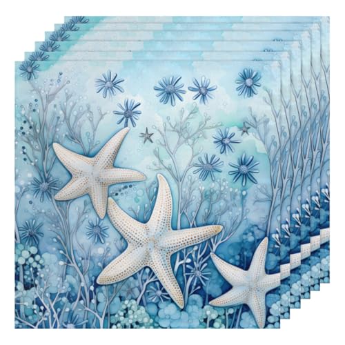 Servilletas de Tela Set x6 50.5x50.5 cm Multicolor miniatura 1