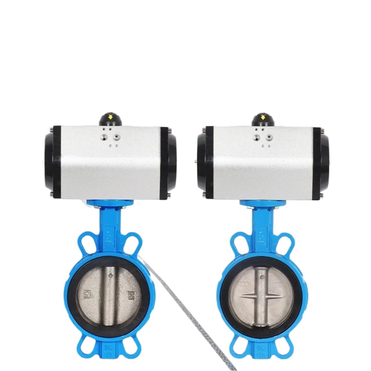 Pneumatic Butterfly Valve D671X-10/16 Wafer Type Spherical Lnk 304 Stainless Steel Quick Shut-Off Valve DN50/65/80/100-300(DN150)