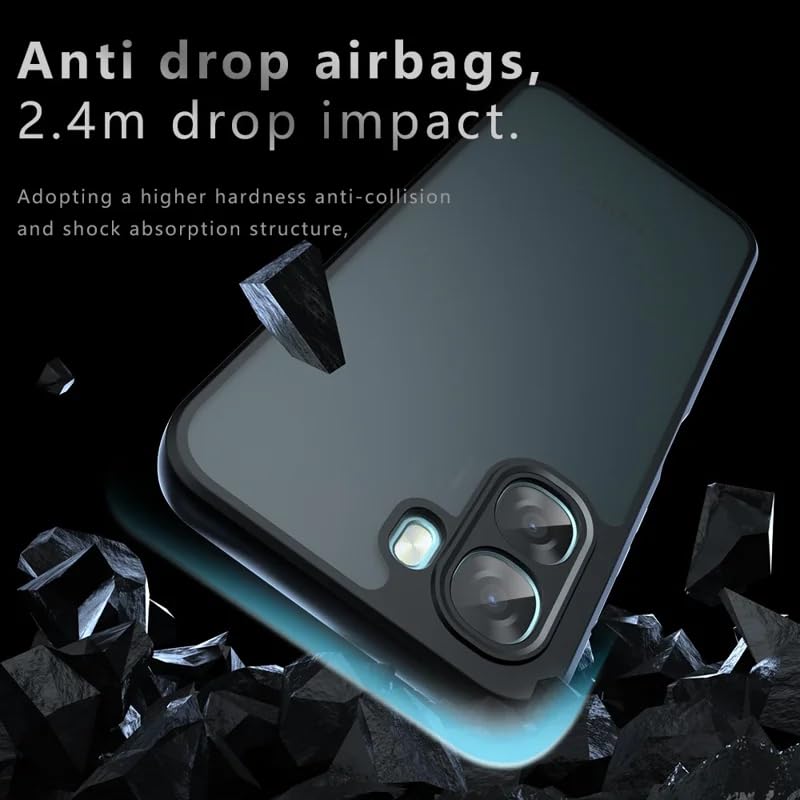 Image of Matte PC + TPU Back Cover Case for Oppo A6x 5G / Oppo K14x 5G, Corner Airbag Protection, Anti-Fingerprint, Dustproof Precision Holes, Skin-Friendly Feel, Camera Protection, Black