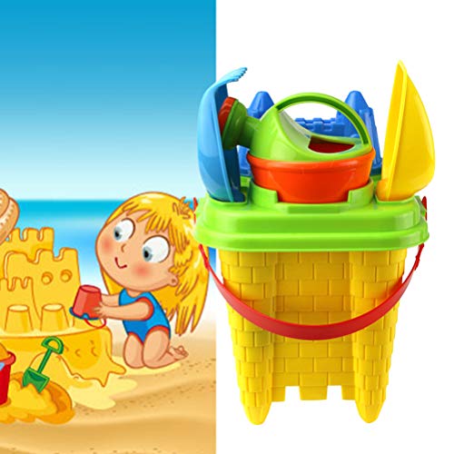 6 unidades/pacote Conjunto de brinquedos de areia de praia Kit de pá de balde de castelo Brinquedo d
