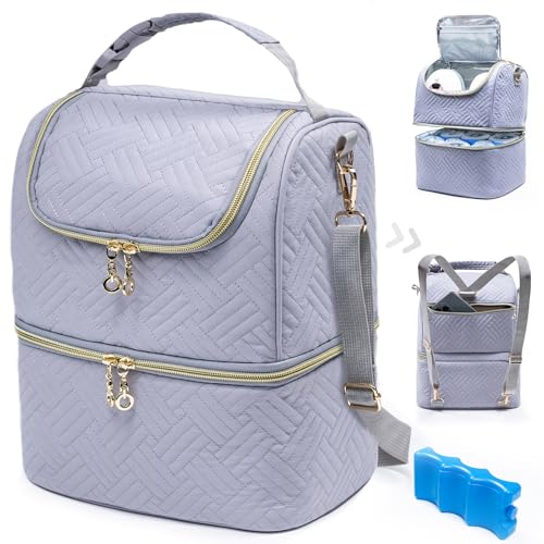 Image of Breastmilk Storage Bag with Ice Pack for 6 Mam Bottles - Breast Pump Bag with Cooler Bag for 6 Baby Bottles Up to 9 Ounce - Breast Milk Pumping Bag, Bottle Cooler Bag for Daycare,Insulated Bottle Bag