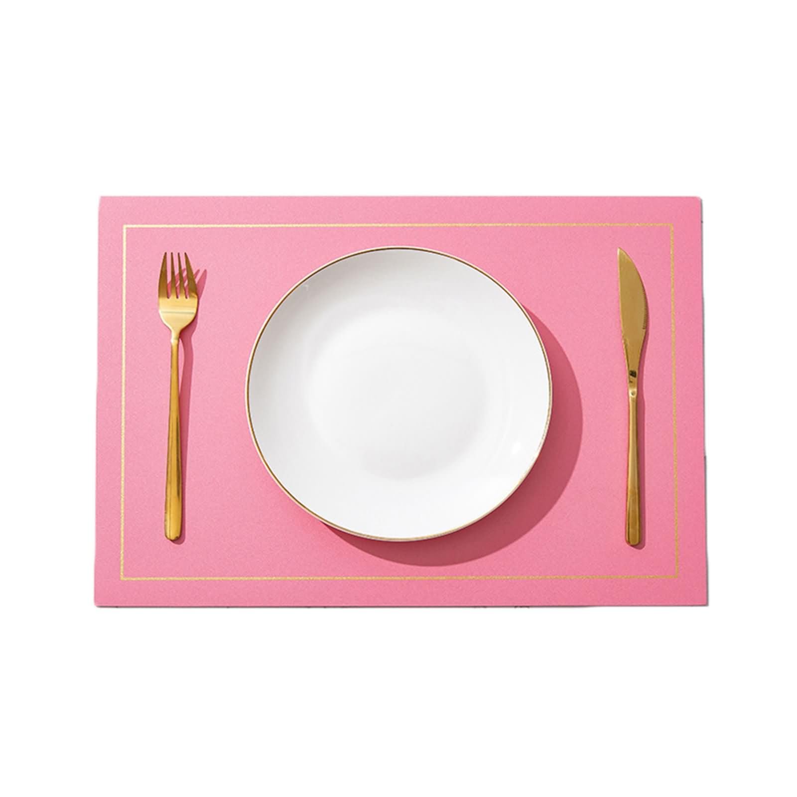 Set de table lavable et antidérapant en cuir pour salle à manger lot de 6