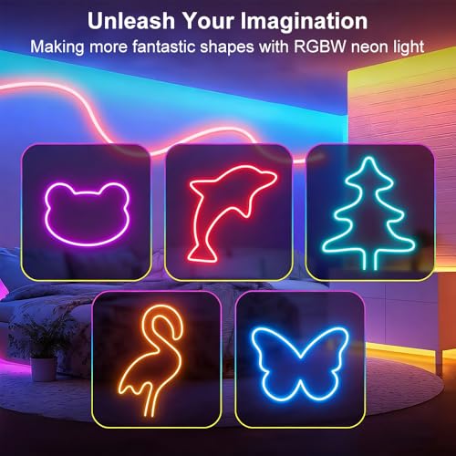 Tira de luces Smart Neon Ligency RGBW 16.4 pies con Alexa miniatura 3
