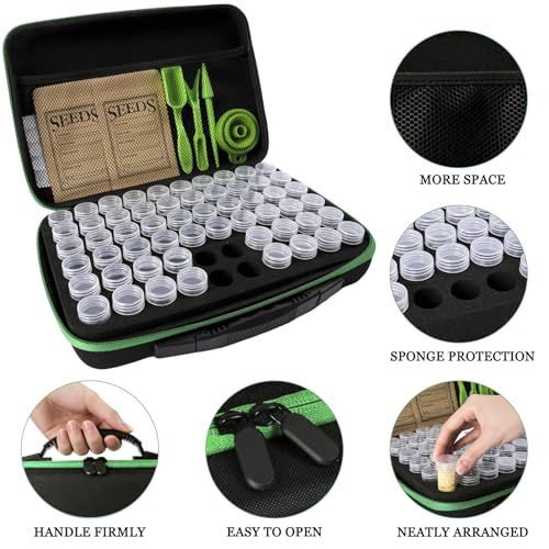 Seed Storage Organizer Box 60 Slots, with 20 Envelopes and Small Tool, Sturdy Seeds Saving Seed Bank Container Kit (Seeds not Included) - Image 4