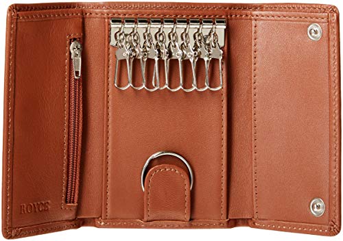 Royce Leather Trifold Key Case Organizer Wallet in Leather, Tan, One Size4