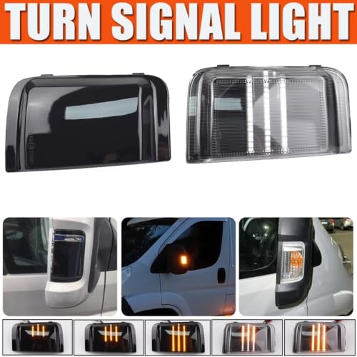 Luz espejo señal giro dinámica con parpadeo secuencial LED para furgoneta Ram Promaster 7