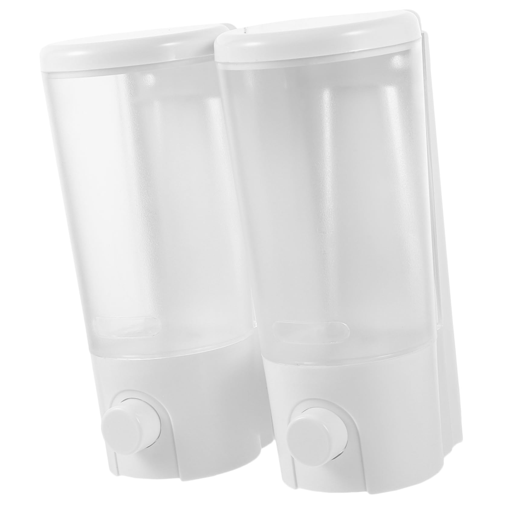 Cabilock Dispensador de Jabón de Pared de Doble Compartimento para Champú de Ducha Manual sin Perforaciones para Baño y Cocina