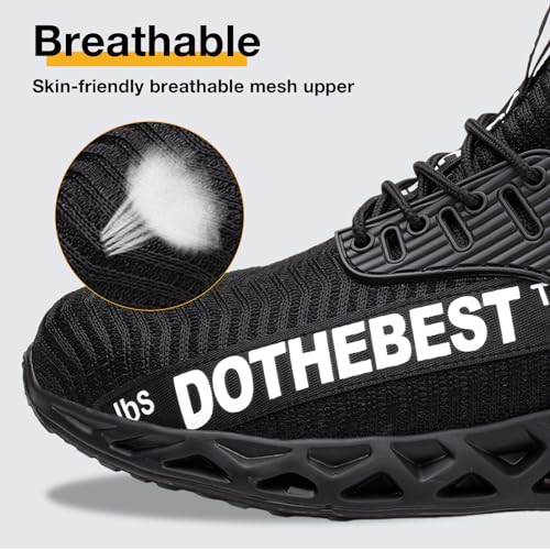 Image of Furuian Steel Toe Sneakers for Men Women Lightweight Safety Shoes Comfortable Puncture Proof Slip On Indestructible Work Shoes