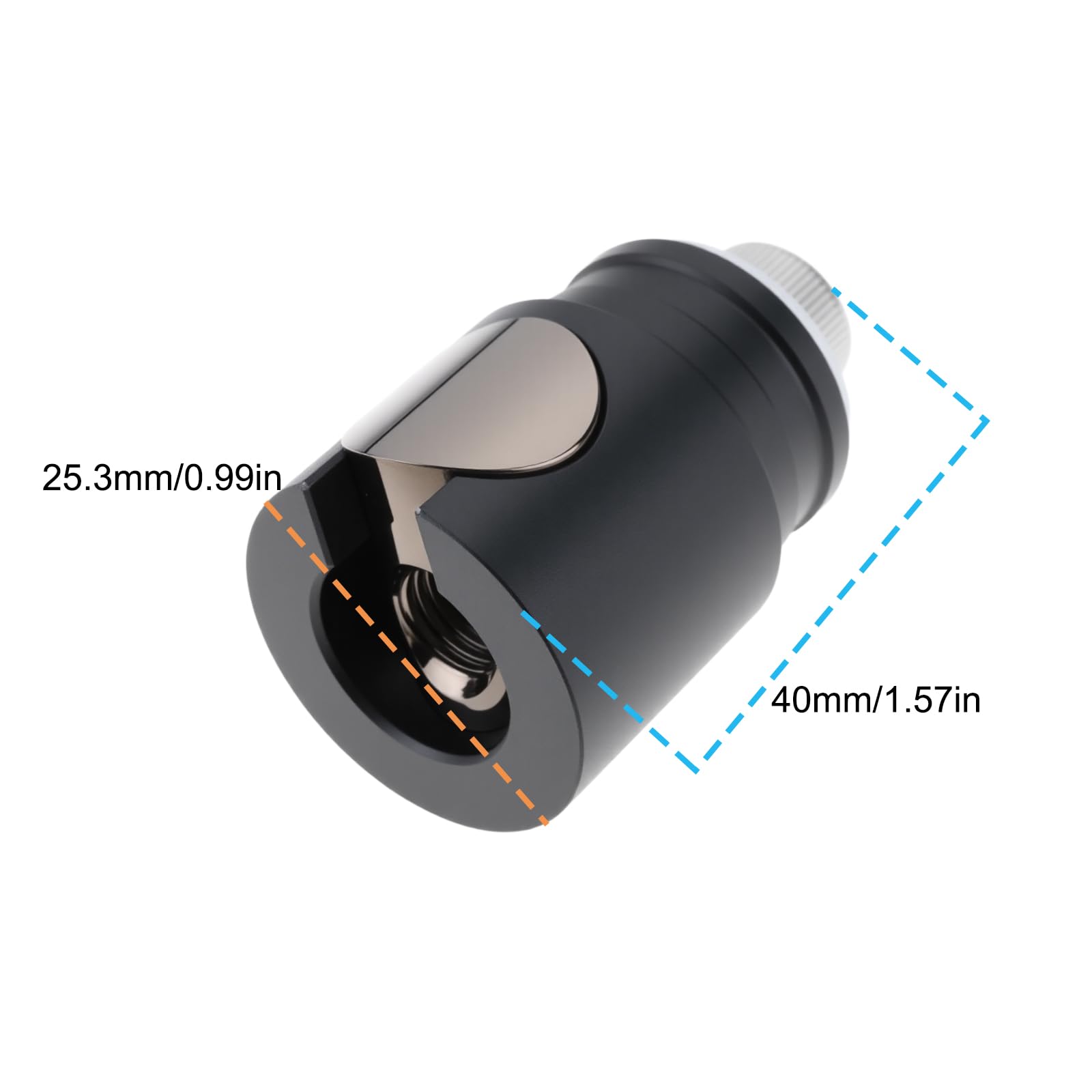 Support de Tir à Arc à Déconnexion Rapide en Alliage Aluminium 40 X 25,3 Mm Stabilisateur pour Arcs à Poulies Et Arcs Recourbés