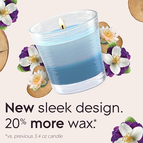 Glade 1-Wick 2in1 Scented Candle Jar, Moonlit Walk & Wandering Stream, Air Freshener Infused with Essential Oils, 4.08 Oz, 3 Count - image 3
