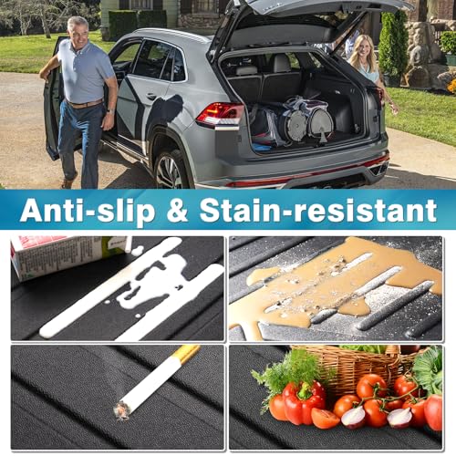 Image of Mixsuper Cargo Liner for Ford Bronco 2021-2026 4 Door, All Weather Trunk Mat Custom Fit TPE Rear Cargo Mat Non-Slip Waterproof Trunk Liner Black