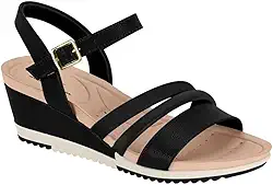 Sandália Anabela Feminina Modare com Tiras e Detalhes em Strass – Leve e Moderna