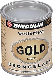 Bindulin Goldlack wetterfest Metallfarbe (750 ml)