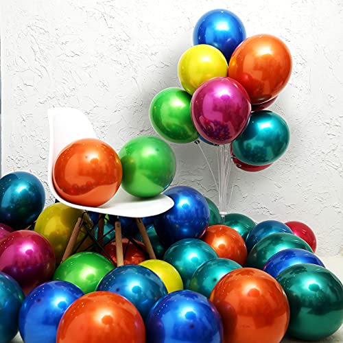 Emerald green balloons 50 pcs metallic green 12 inch chrome green balloons Double layer green balloons are more durable suitable for wedding birthday party balloon decorations - Image 7