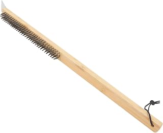 SUPVOX Pizza Oven Brush with Wooden Handle Cleaner for Easy Grease Removal Versatile Cleaning Tool for Pans Grills and Baking Accessories