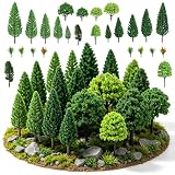 hertank 40 Stück Modellbau Bäume, Miniaturbäume 3,5–11,5 cm, Gemischtes Bäume Modellbau,Modell-BAU-Zubehör für Modelleisenbahn, Diorama, Architekturmodell, Feengarten, DIY Landschaft