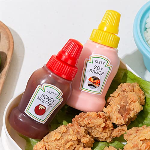 4 Pcs Condiment Squeeze Bottles Leakproof Small Plastic Sauce Dispenser - image 3