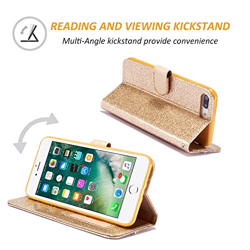 UEEBAI Case for iPhone 7 iPhone 8, Premium Bling